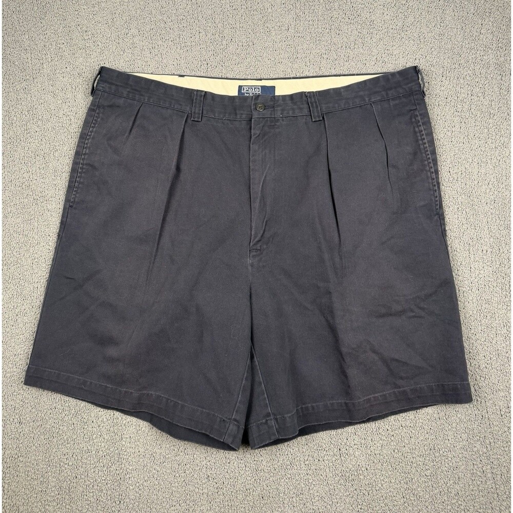 Vintage Polo Ralph Lauren Shorts Mens 42 Blue Pleated Tyler Short Classic